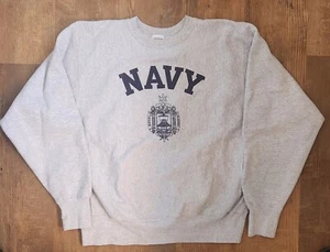 Vtg 80s Navy Sweatshirt Made in USA M Cotton Exchange Naval Academy Gift Shop - Picture 1 of 5