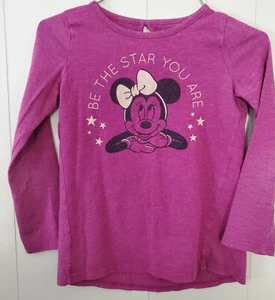 A Minnie Mouse Girl's size 6 Pink Shirt - Be The Star You Are Sparkly Graphic - Picture 1 of 9