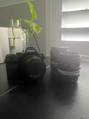 Фотоаппарат Sony A7S с креплением Zeiss 32 мм 1,8, E Canon FD SCC 24 мм 2,8, 50 мм 1,4 - Изображение 1 из 4