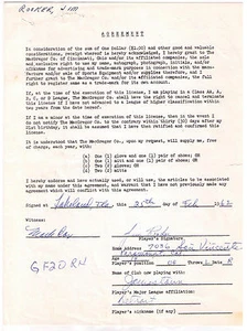 1962 Jim Rooker SIGNED MacGregor Contract 1968 Tigers 1979 World Series Pirates - Picture 1 of 4