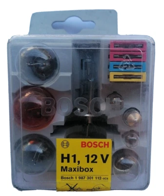 Bosch Box 8 Lampadine Automobile + 4 Fusibili H1 12V 55W MaxiBox + 7 Luci Auto - Immagine 1 di 4