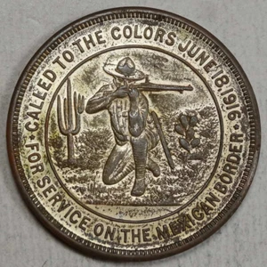 HK-894C, Dienst an der mexikanischen Grenze Glücksstück, versilbert, RAR 0331-05 - Bild 1 von 3