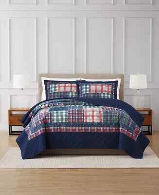 Juego de edredón Martha Stewart Highland Holiday Patchwork, completo/queen Foto 1 de 3