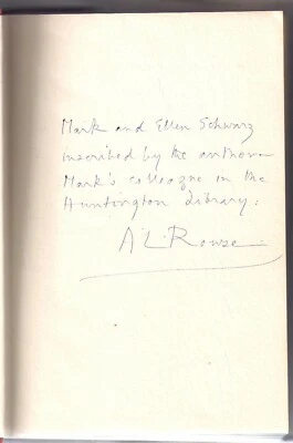 Signed A.L. Rowse, William Shakespeare, A Biography hardcover HC - Image 1 of 3