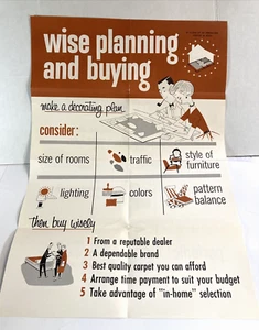 1950s Mid Century Interior Decorating Double Sided Poster 22x32 - Picture 1 of 6