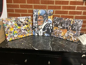 3 Nuevo póster 16x12 PITTSBURGH STEELERS ENMARCADO LIENZO IMPRESIONES Jack Lambert Tj vatios - Imagen 1 de 6