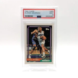 1992 Topps Alonzo Mourning PSA 9 Mint #393 Hall Of Fame RC NBA HOF - Picture 1 of 2