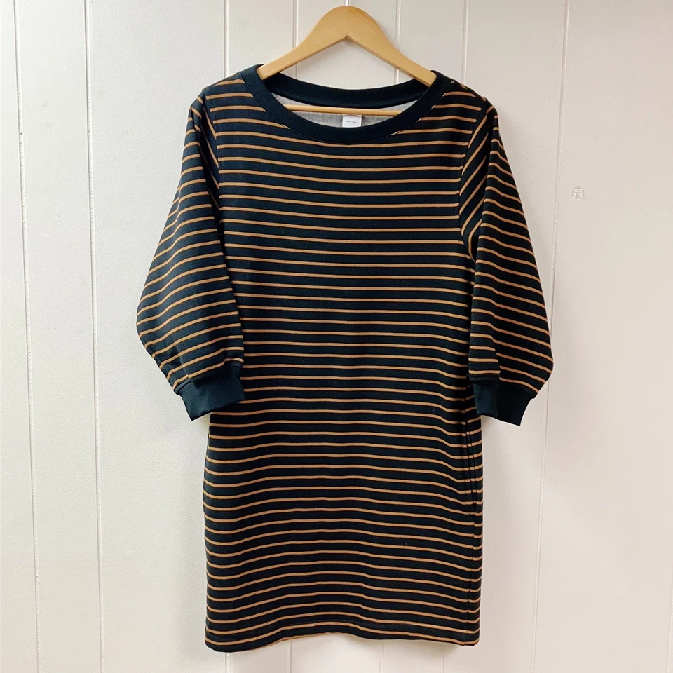 Nuevo sin etiquetas Vestido Sudadera Costero Náutico Preppy Rayas Amazon Essentials Pequeño Foto 1 de 4