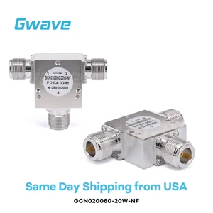 Circulator with 15dB Isolation from 2GHz to 6GHz, 20 Watts and N Female - Picture 1 of 10