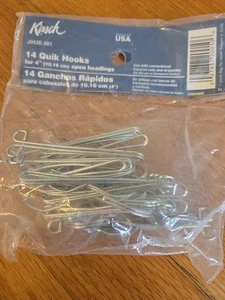 Nrw Kirsch 14 Pinch Plear Drapery Hooks 4" - Picture 1 of 3