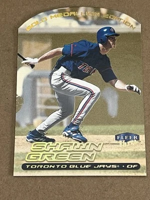 2000 FLEER ULTRA - GOLD MEDALLION DIE CUT INSERT - SHAWN GREEN BLUE JAYS  #2G - Image 1 of 2