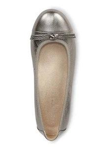 Nuovo con scatola Vionic Amorie donna taglia 9 donna piatto metallizzato comfort carriera nuovo con scatola - Foto 1 di 11