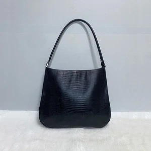 SALVATORE FERRAGAMO Vintage Black Leather Hobo Shoulder Bag - Picture 1 of 12