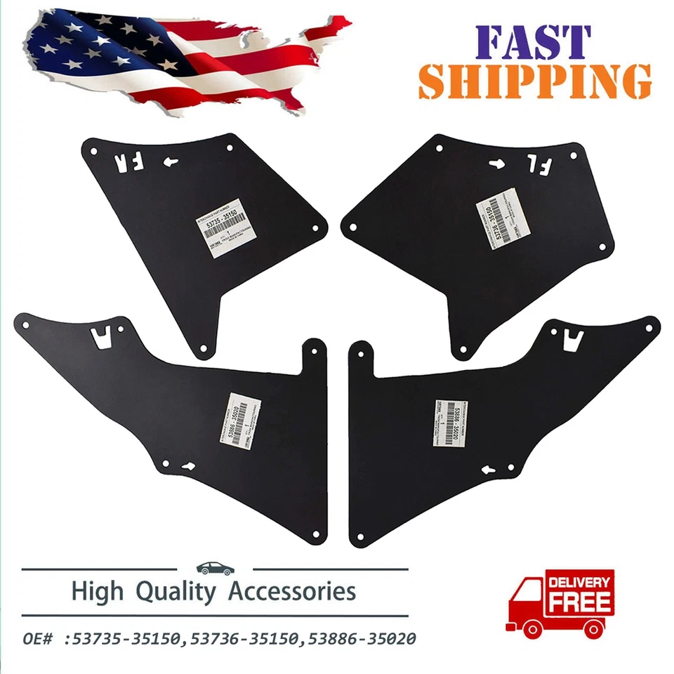 Mud Flap Splash Seals for Lexus GX470 GX460 GX 470 460 Fender Liner Guards Apron Foto 1 de 4