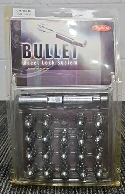 Topline C48705S-20 Chrome Bullet Wheel Lock System - READ - Imagem 1 de 4