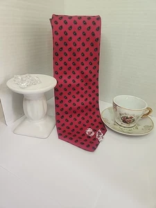 Enzo Bella Herrenkrawatte geometrisch rot grau schwarz 100 % Seide hergestellt in Italien - Bild 1 von 22