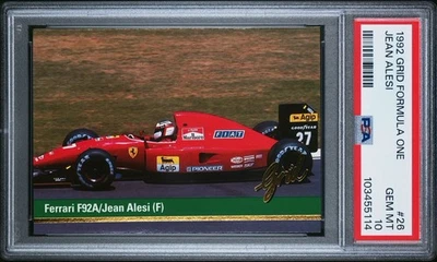 1992 Grid F1 Jean Alesi PSA 10 - Pop 4 Only! - Image 1 of 3