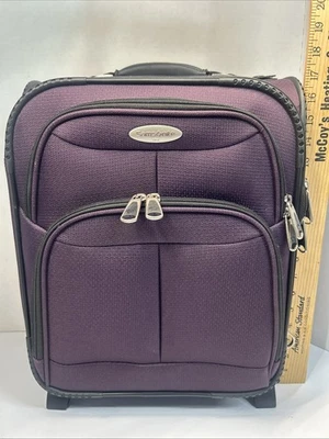 Samsonite 17” Purple Fabric 2 Wheel Rolling Expandable Suitcase Luggage  Clean - Image 1 of 4