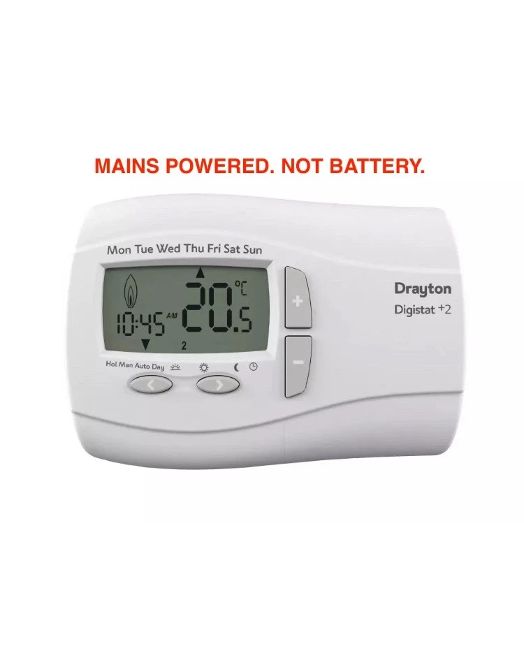 Drayton 22088 Digistat+2 24hr Room Thermostat Mains Powered NEW in BOX - Image 1 of 1