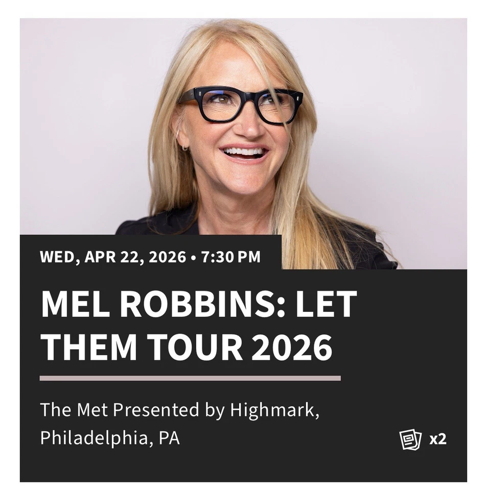 ( 2 ) Mel Robbin’s LET THEM Tour 2026 Philadelphia Instant Ticketmaster Transfer - Image 1 of 3