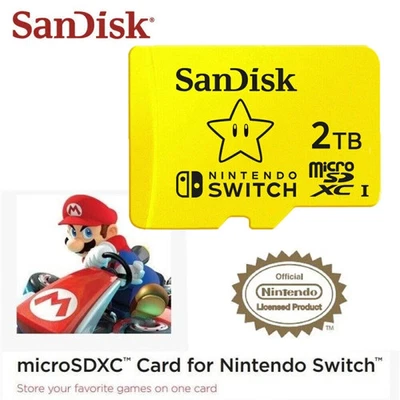 NINTENDO SWITCH SanDisk MicroSDXC 2TB Memoria micro SD Scheda ufficiale Mario. - Immagine 1 di 4