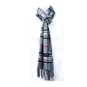 Winter Checked Plaid Wool 100% Cashmere Scotland Made Stripe Solid Scarf Scarves - Picture 1 of 184