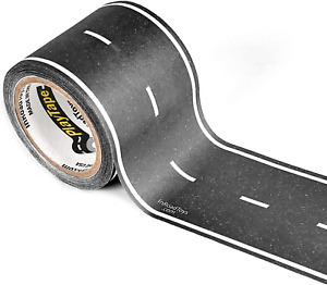 Playtape Road Tape for Toy Cars - Sticks to Flat Surfaces, No Residue; 30'X2 Bla