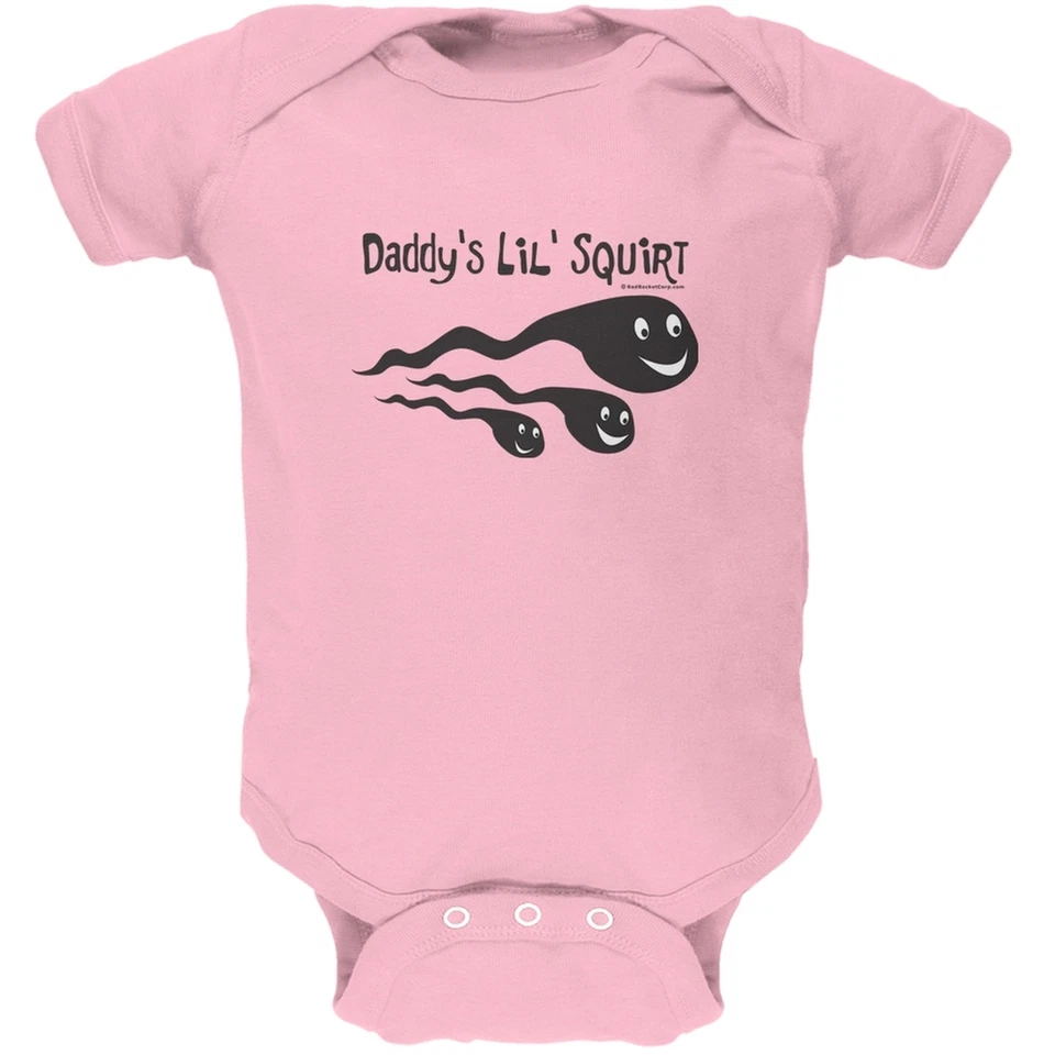 Daddy's Little Squirt Rosa Claro Suave Bebé Una Pieza Foto 1 de 1