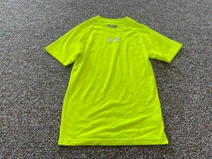 Heat Gear Boys Bright Yellow T-Shirt Youth XS - Picture 1 of 3