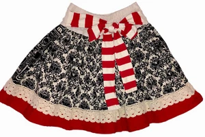 Persnickety Skirt Girls 8 Lily Reversible Holiday Christmas Tie Skirt USA Made - Picture 1 of 3