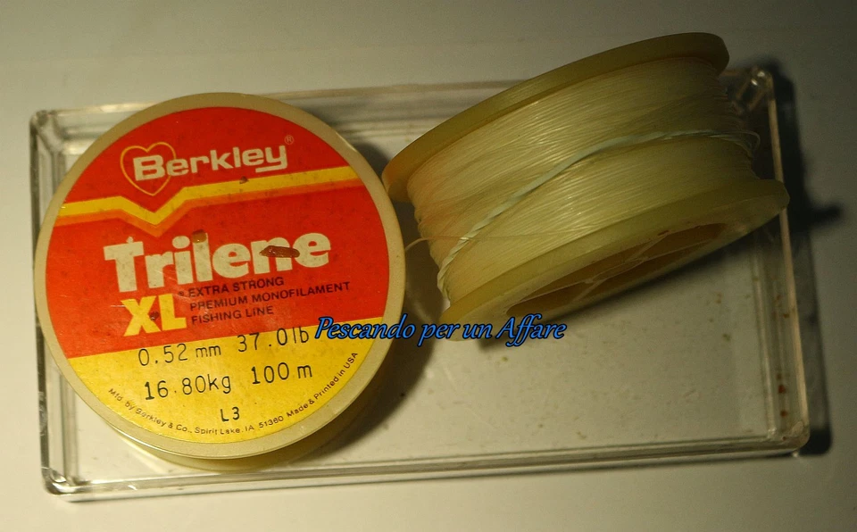 BERKLEY TRILENE XL monofilo,due bobine da 100mt. unite, made in Usa - Immagine 1 di 1