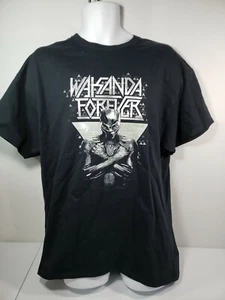 Black Panther WAKANDA FOREVER Chadwick Boseman RARE Black T Shirt Size XL - Picture 1 of 7