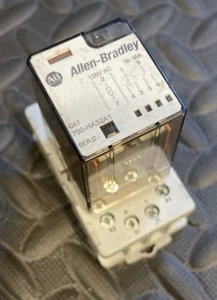 Allen Bradley 700-HA32A1 SER-D 10A RELAY and Base 700-HN100 8-Pin Plug Assembly - Picture 1 of 10