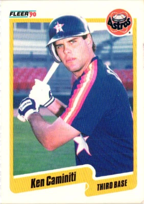 1990 Fleer - Ken Caminiti #225 - Astros - Image 1 of 2