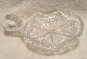 Vintage ~ ABP (Amerikanische Brilliantzeit) geschliffenes Glas ~ Windelschale ~ Fingergriff - Bild 1 von 12