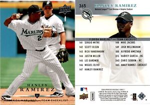 2008 Upper Deck HANLEY RAMIREZ Baseball Card 365 Florida Marlins