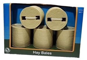 1/20 Set Of 5 Round Hay Straw Bales By Big Country Toys 465 - Picture 1 of 6