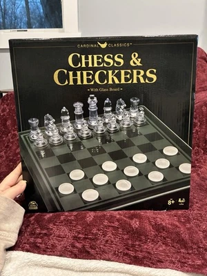 Spin Master Clear Chess and Checkers Set Gameboard - 6059022 - Image 1 of 4