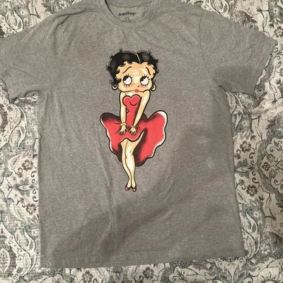 Camiseta Betty Boop Gris Hombre L Manga Corta (50% Algodón / 40% Poliéster) Foto 1 de 4