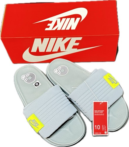 Nike Offcourt Adjust Slide Infradito Uomo 10 DQ9624 006 Cool Grey Volt