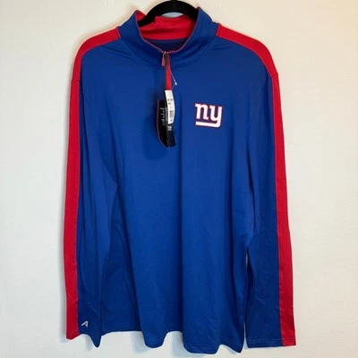 New York Giants Antigua NFL Quarter Zip Pull Over Sweater Men’s Size L New NWT - Изображение 1 из 4