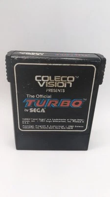 Vintage 1981 The Official Turbo By Sega ColecoVision Video Game Cartridge  - Image 1 of 4