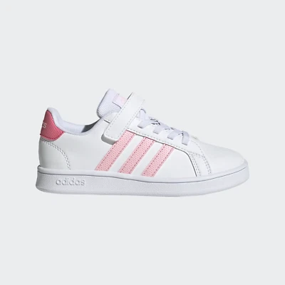 Adidas Grand Court bambina bianca e rosa dal 28 al 35 a strappo (GX5747) - Immagine 1 di 4