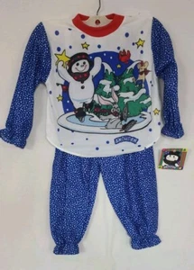 VTG Frosty & Friends Sleepwear Pajama Set Girl’s Sz XS (4/5) Holiday Christmas - Picture 1 of 8