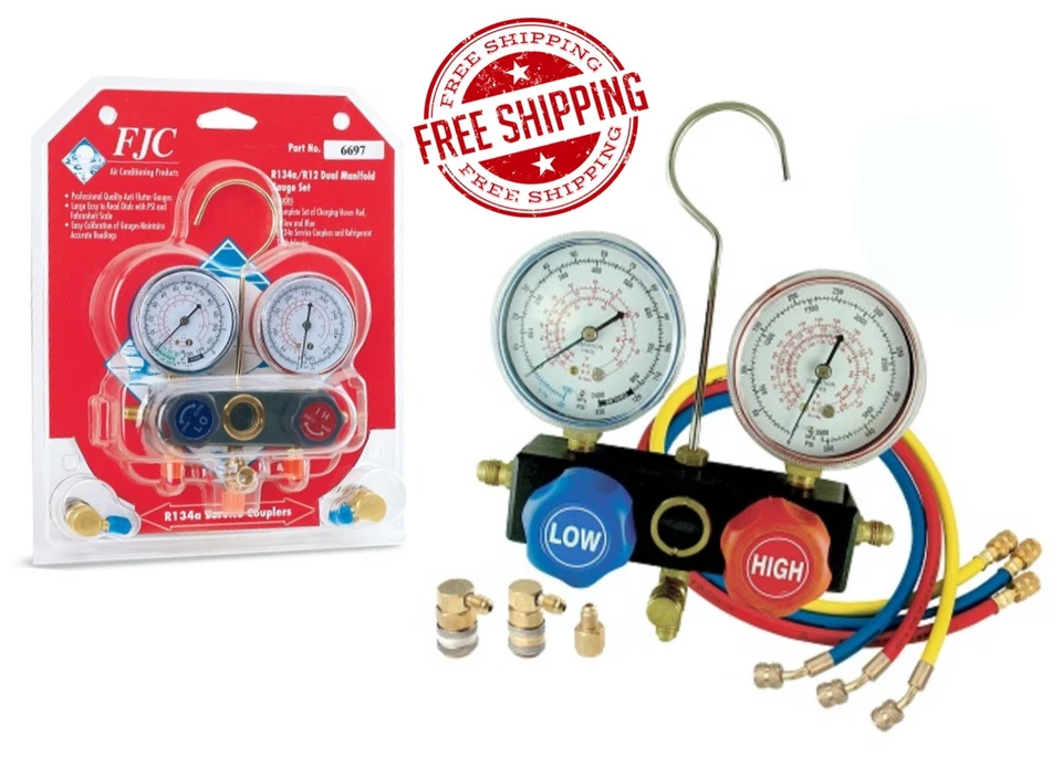 FJC, Inc. 6697M - Doble colector con acopladores de servicio manuales ¡NUEVO ENVÍO GRATUITO!  Foto 1 de 4