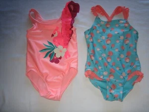 infant girls cat & jack swimsuit size 2t lot of 2 - Picture 1 of 3