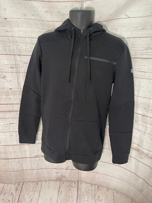 Sudadera con capucha Asics negra con cordón y cremallera completa para hombre talla M Foto 1 de 4