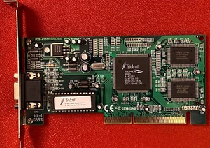 Vintage Video card AGP 3D Trident Blade 988XAGP Graphics Card GPU nice - Picture 1 of 2