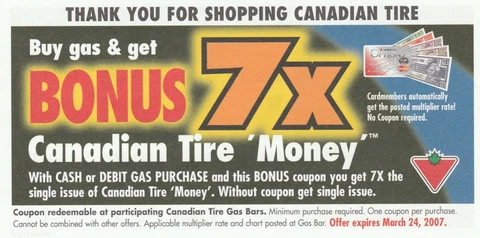 Canadian Tire Multiplier Note 7x (Black) Cover