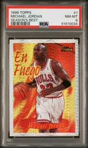Michael Jordan En Fuego Insert 1996 Topps #1 PSA 8 NM - Bild 1 von 2